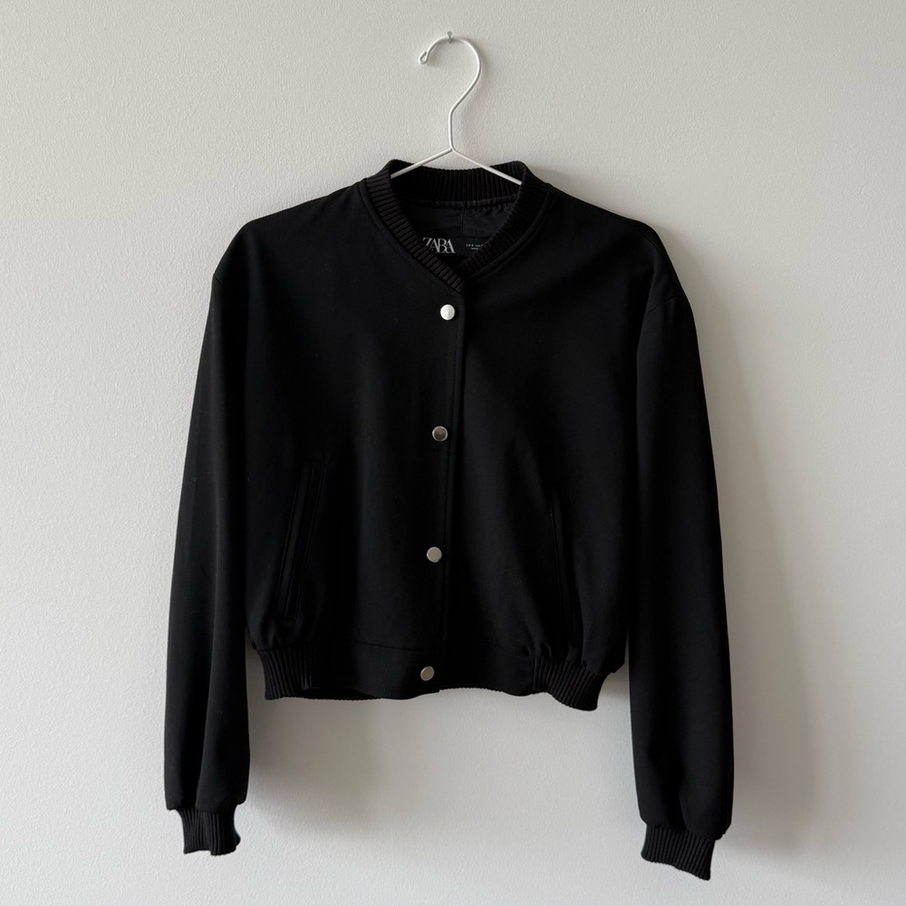 Zara Cropped Bomber Jacket